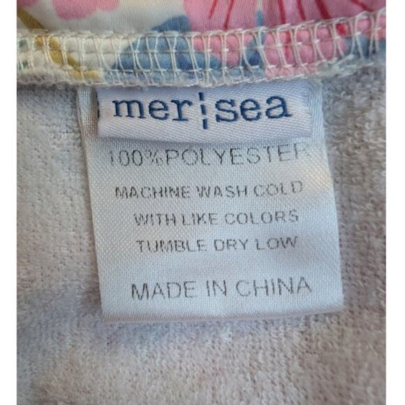 Mersea Anthropologie Bath Wrap Beach Towel Floral Emily Taylor Beachy Spa Pink - Picture 8 of 11